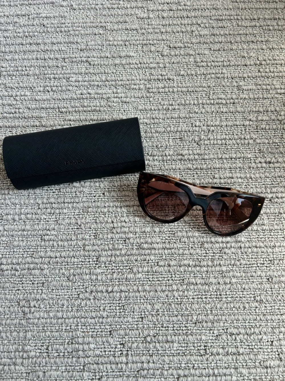 Prada Brown and Black Cat-Eye Sunglasses for Women